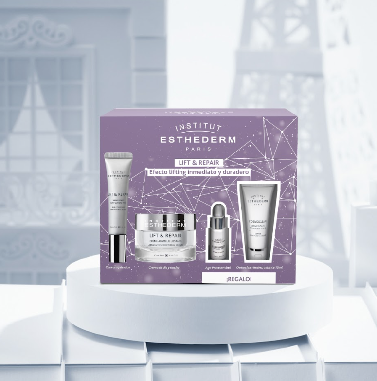 Cofre de Navidad Lift & Repair con cuatro productos de efecto lifting inmediato y duradero. 